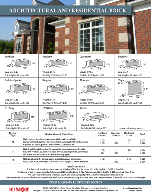 Architectural-and-Residential-Brick-Specs